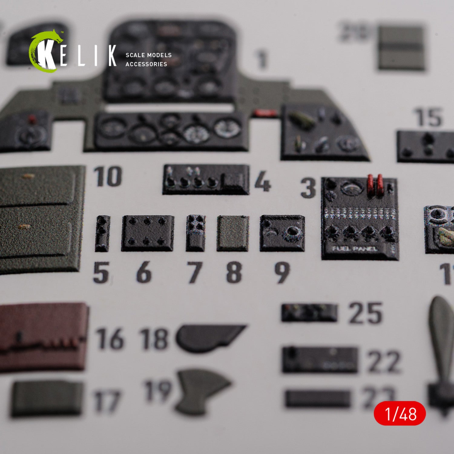 3D Decals Interior Aircraft Douglas SBD-2 Dauntless (for Academy Plastic Model Kit) Scale 1:48 KeliK K48088 USA (WW2)