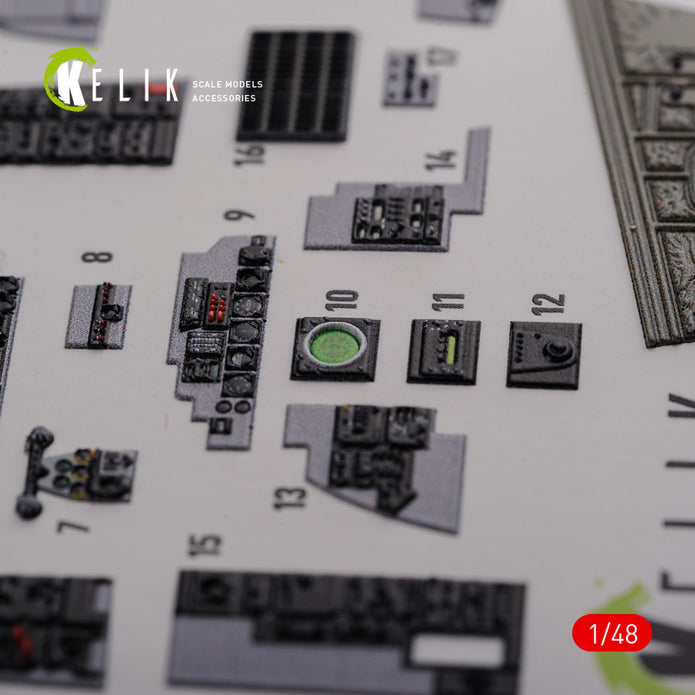 3D Decals Interior Aircraft McDonnell Douglas F-4J "Phantom II" (for Academy Plastic Model Kit) Scale 1:48 KeliK K48089 USA