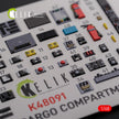 3D Decals Interior Helicopters Boeing Vertol CH-46E Cargo compartment (for Academy Plastic Model Kit) Scale 1:48 KeliK K48091 USA