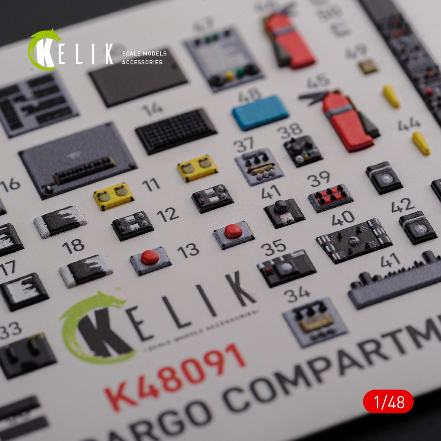 3D Decals Interior Helicopters Boeing Vertol CH-46E Cargo compartment (for Academy Plastic Model Kit) Scale 1:48 KeliK K48091 USA