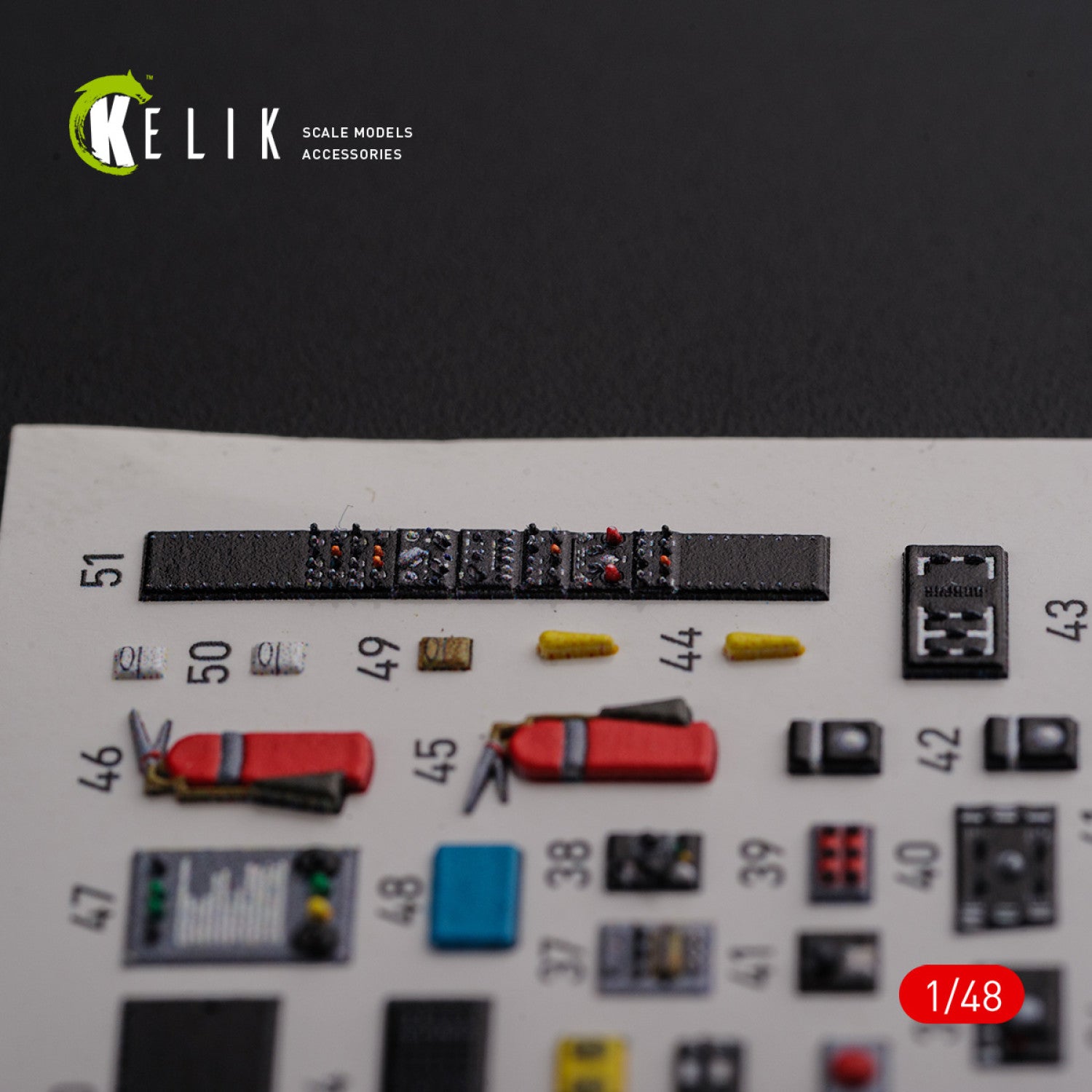 3D Decals Interior Helicopters Boeing Vertol CH-46E Cargo compartment (for Academy Plastic Model Kit) Scale 1:48 KeliK K48091 USA