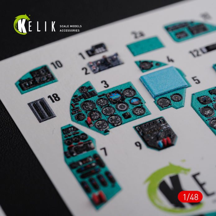 3D Decals Interior Helicopters Mi-24D (Hind-D) (for Trumpeter Plastic Model Kit) Scale 1:48 KeliK K48092 Ukraine/USSR