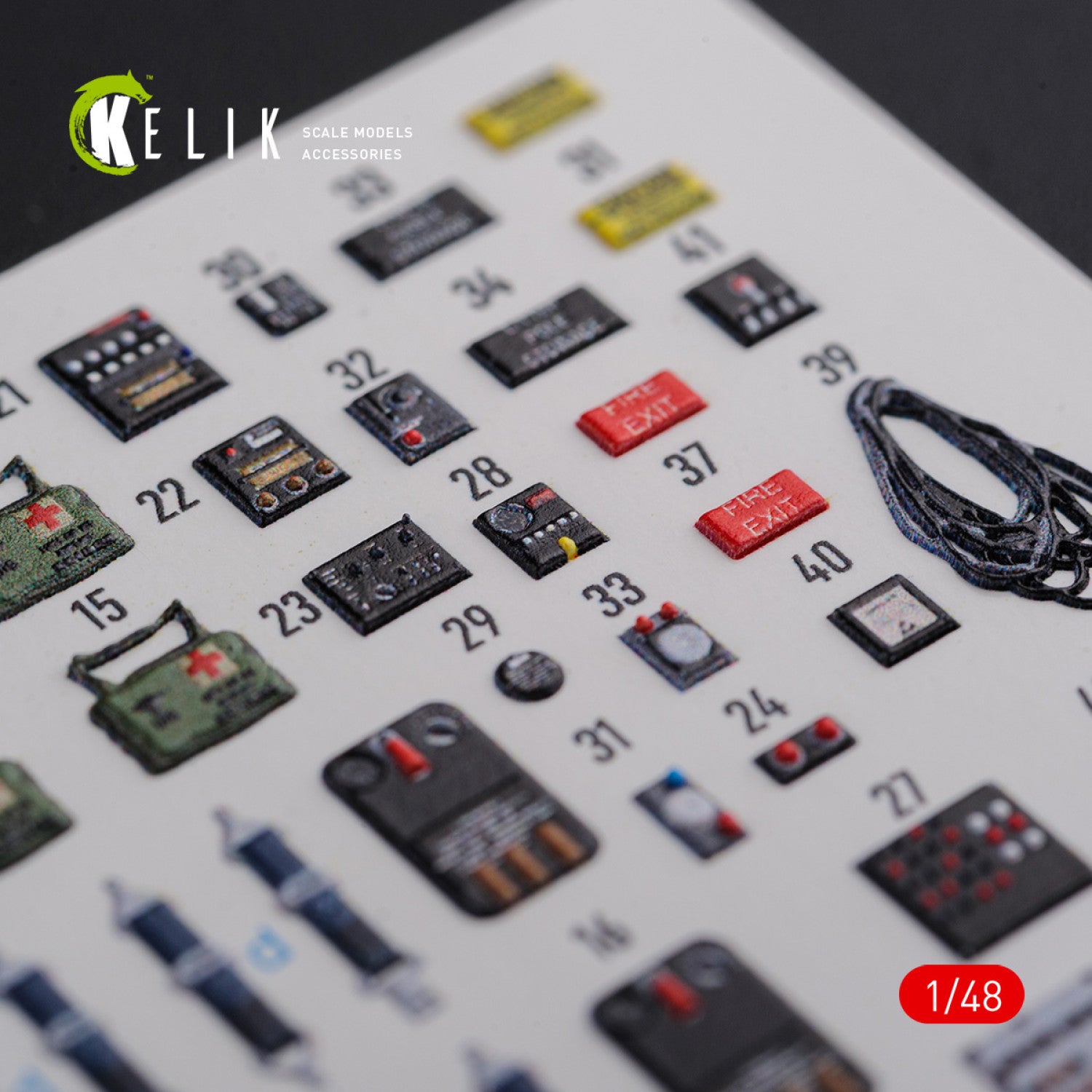 3D Decals Interior Helicopters Boeing CH-47F Chinook (for Italeri Plastic Model Kit) Scale 1:48 KeliK K48093 USA