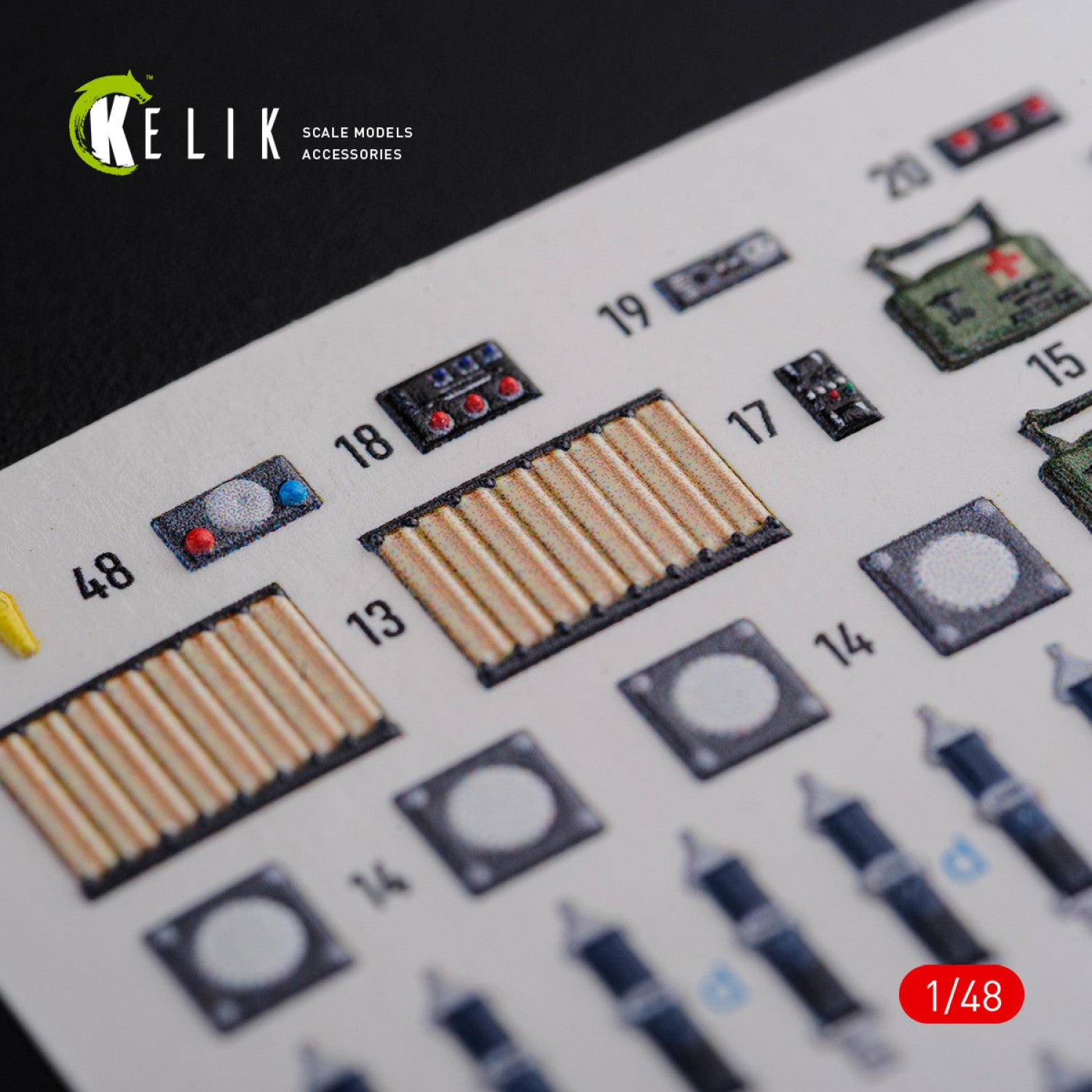3D Decals Interior Helicopters Boeing CH-47F Chinook (for Italeri Plastic Model Kit) Scale 1:48 KeliK K48093 USA