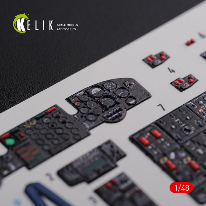 3D Decals Interior Helicopters Boeing CH-47F Chinook (for Italeri Plastic Model Kit) Scale 1:48 KeliK K48093 USA