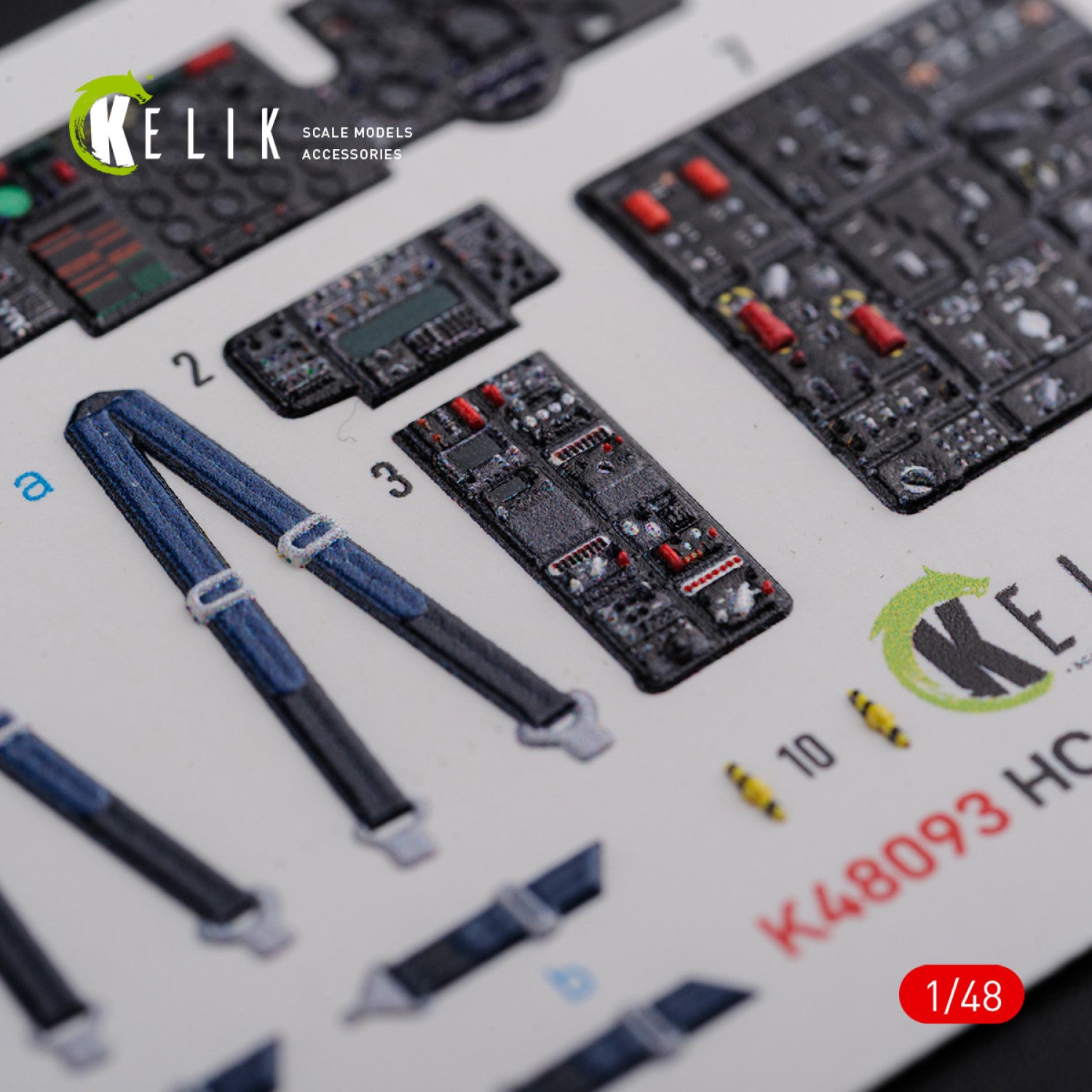 3D Decals Interior Helicopters Boeing CH-47F Chinook (for Italeri Plastic Model Kit) Scale 1:48 KeliK K48093 USA