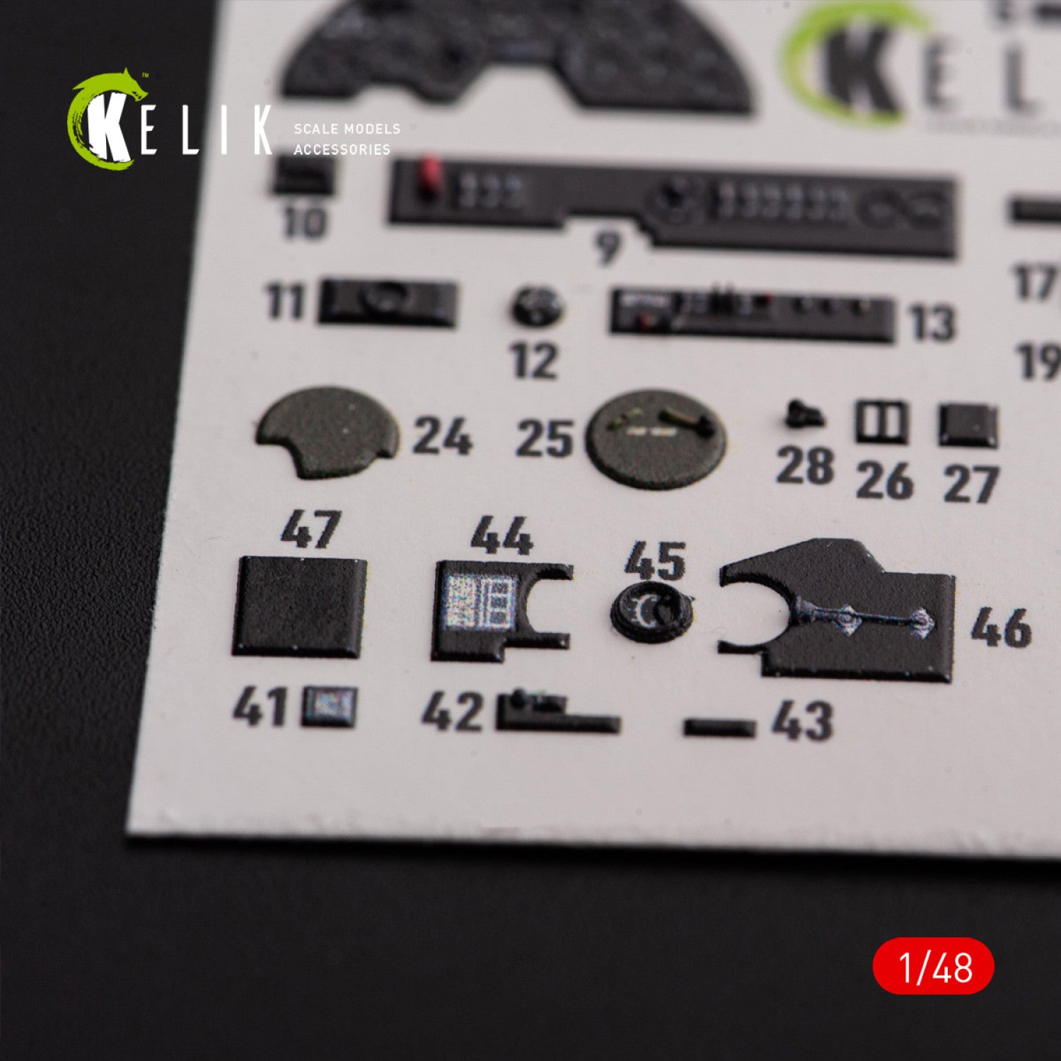 Lockheed Р-38F Lightning. Interior 3D Decals (for Academy Aircraft model kit) Scale 1:48 KeliK K48108