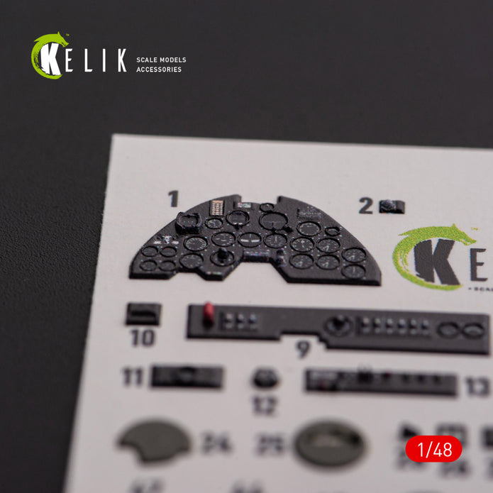 Lockheed Р-38F Lightning. Interior 3D Decals (for Academy Aircraft model kit) Scale 1:48 KeliK K48108