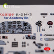 Ilyushin IL-2M3. Interior 3D Decals (for Academy / Accurate Miniatures Aircraft model kit) Scale 1:48 KeliK K48109