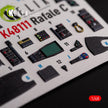 Dassault Rafale C. Interior 3D Decals (for Academy / Revell Aircraft model kit) Scale 1:48 KeliK K48111