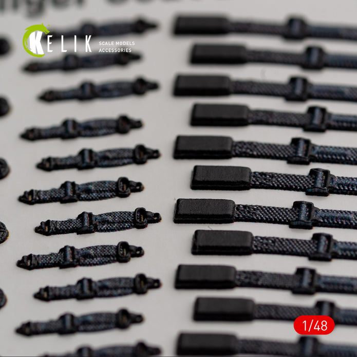 Sikorsky Passenger Seat Belts MH-60 / UH-60 Black Hawk. Interior 3D Decals (for ICM Helicopter model kit) Scale 1:48 KeliK K48115