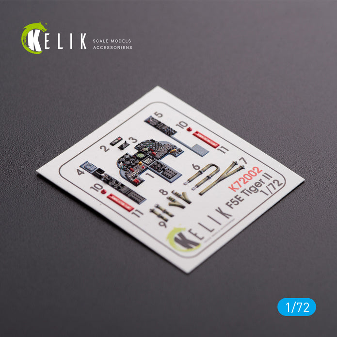 Interior 3D Decals Aircraft Northrop F-5E Tiger II early series 1:72 (for Dream Model kit) KeliK K72002 USA