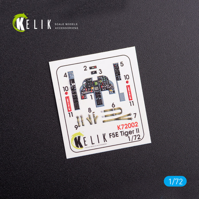 Interior 3D Decals Aircraft Northrop F-5E Tiger II early series 1:72 (for Dream Model kit) KeliK K72002 USA