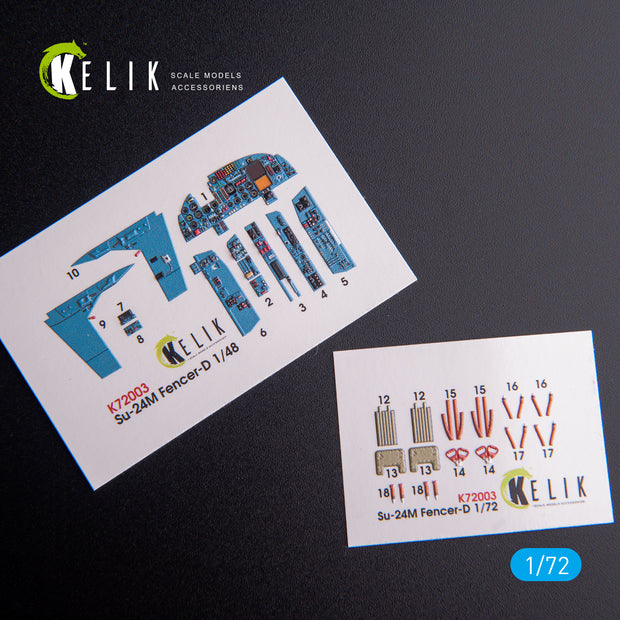 Interior 3D Decals Aircraft SU-24M Fencer (for Trumpeter model kit) KeliK K72003 Scale 1:72 Ukraine/USSR