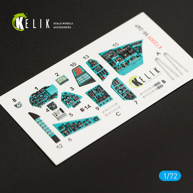 Interior 3D Decals Helicopters MI-24P (for Zvezda model kit) KeliK K72009 Scale 1:72 Ukraine/USSR