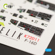 Interior 3D Decals Aircraft General Dynamics F-16D Fighting Falcon (for Kinetic model kit) KeliK K72011 Scale 1:72 USA