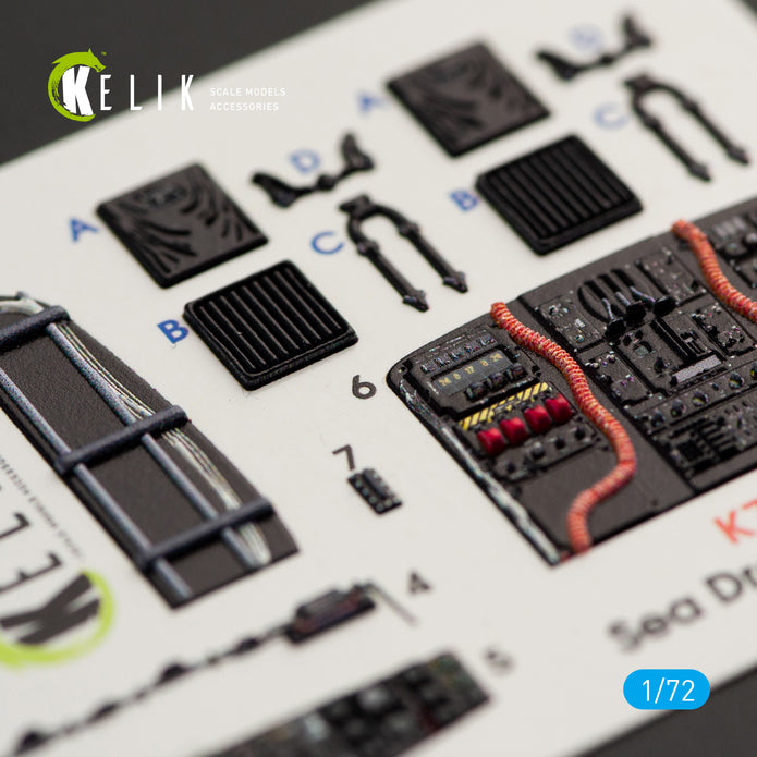 Interior 3D Decals Sikorsky MH-53E Sea Dragon (for Italeri model kit) KeliK K72013 Scale 1:72 USA