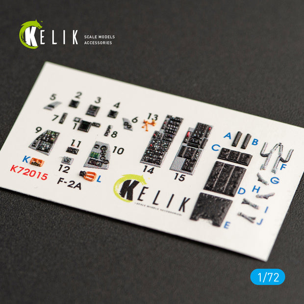 Interior 3D Decals Aircraft Mitsubishi JASDF F-2A Fighter (for FineMolds model kit) KeliK K72015 Scale 1:72 Japan