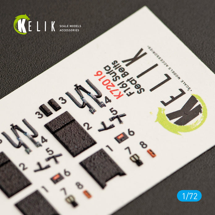 Interior 3D Decals Aircraft General Dynamics F-16I Sufa (for Kinetic model kit) KeliK K72016 Scale 1:72 Israel