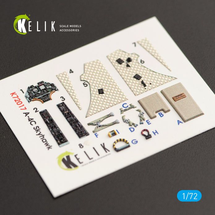 Interior 3D Decals Aircraft Douglas A-4C Skyhawk (for Fujimi/Hobby2000 model kit) KeliK K72017 Scale 1:72 USA