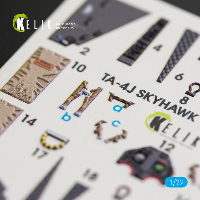 Interior 3D Decals Aircraft Douglas TA4J Skyhawk (for Fujimi/Hobby2000 model kit) KeliK K72018 Scale 1:72 USA