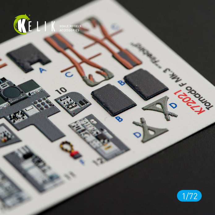 Interior 3D Decals Aircraft Tornado F Mk.3 Firebird (for Hasegawa model kit) KeliK K72021 Scale 1:72 European Union