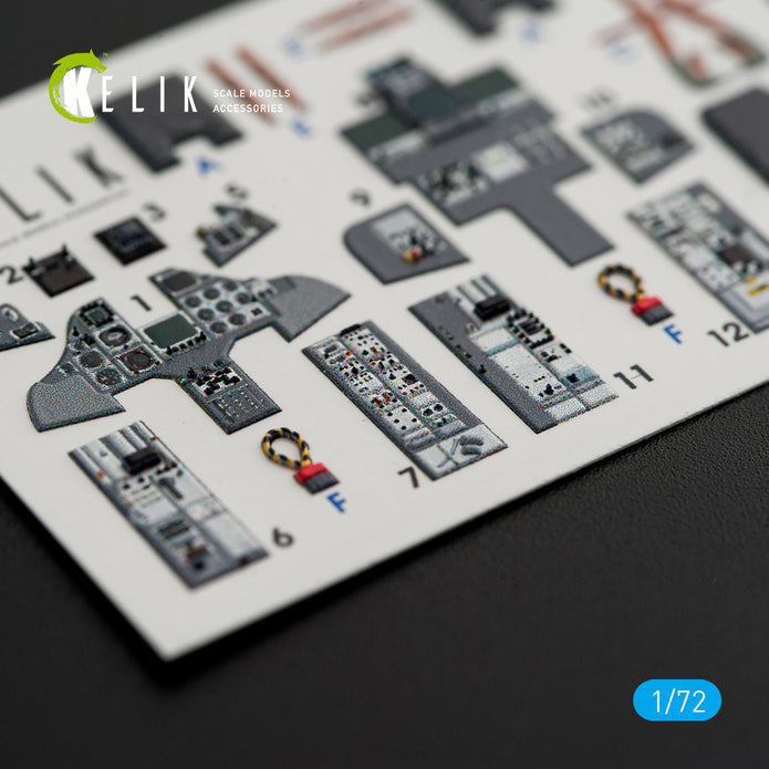 Interior 3D Decals Aircraft Tornado F Mk.3 Firebird (for Hasegawa model kit) KeliK K72021 Scale 1:72 European Union