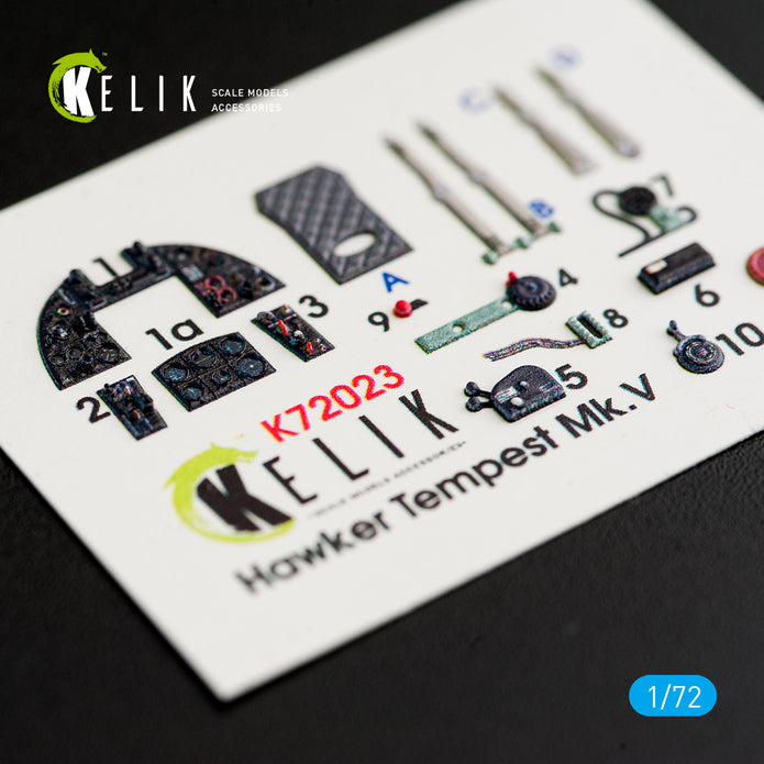 Interior 3D Decals Aircraft Hawker Tempest Mk.V (for Airfix model kit) KeliK K72023 Scale 1:72 United Kingdom (WW2)