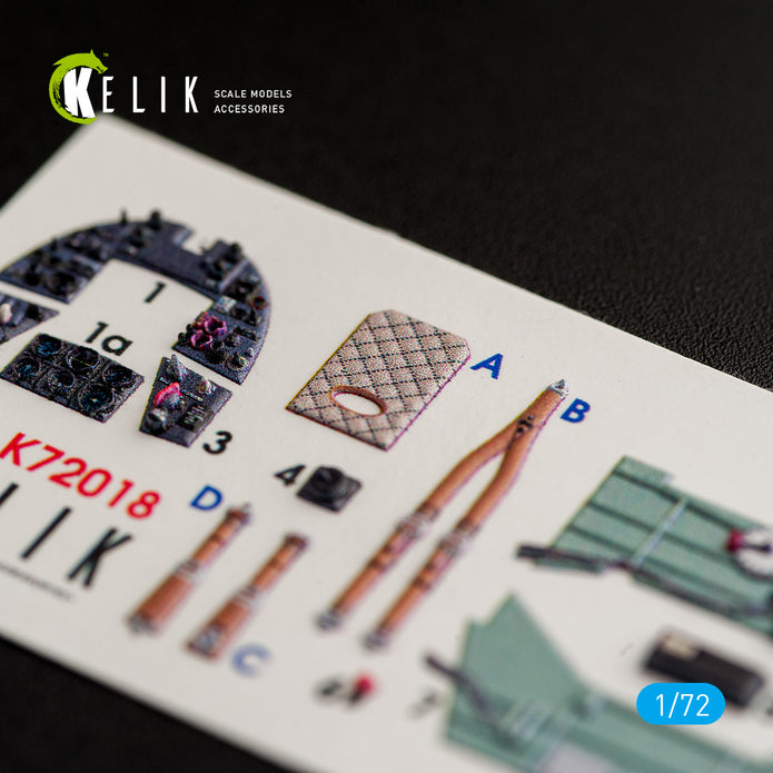 Interior 3D Decals Aircraft Hawker Typhoon Mk.IB (for Airfix model kit) KeliK K72024 Scale 1:72 United Kingdom (WW2)