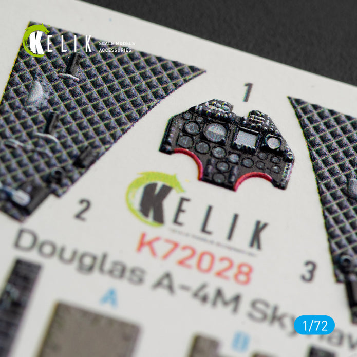 Interior 3D Decals Aircraft Douglas A-4M Skyhawk (for Fujimi/Hobby 2000 model kit) KeliK K72028 Scale 1:72 USA