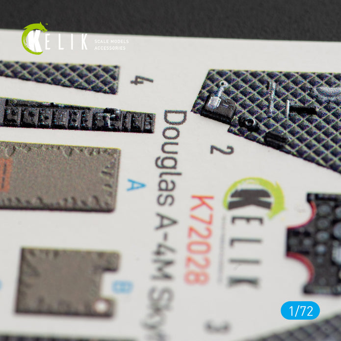 Interior 3D Decals Aircraft Douglas A-4M Skyhawk (for Fujimi/Hobby 2000 model kit) KeliK K72028 Scale 1:72 USA