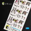 Interior 3D Decals Aircraft McDonnell Douglas F-4(B,N) Phantom II (for Hasegawa model kit) KeliK K72029 Scale 1:72 USA