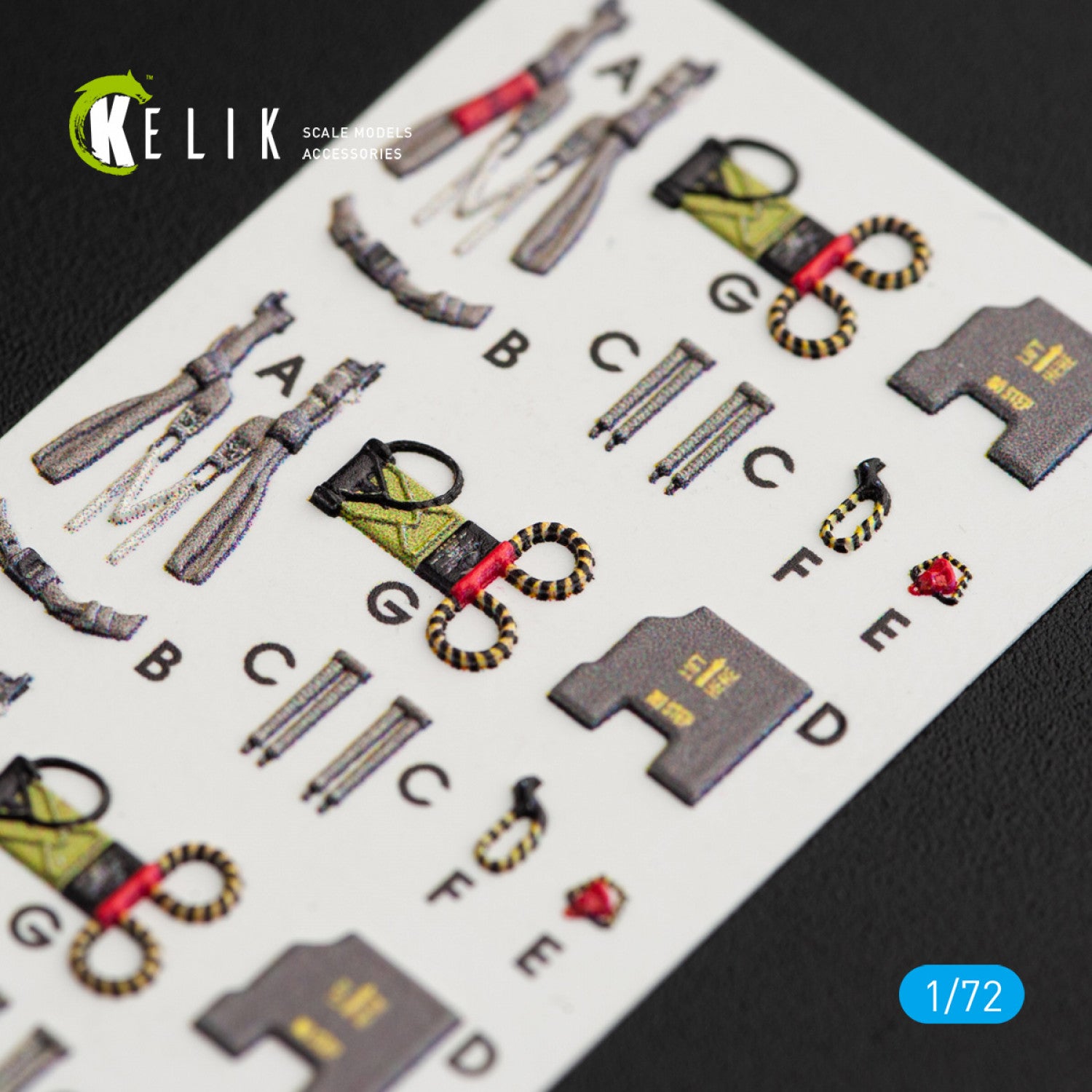 Interior 3D Decals Aircraft McDonnell Douglas F-4EJ Kai Phantom II (for Hasegawa model kit) KeliK K72032 Scale 1:72 Japan