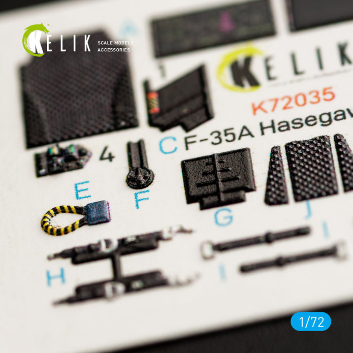 Interior 3D Decals Aircraft F-35A (for Hasegawa Plastic model kit) KeliK K72035 Scale 1:72 USA
