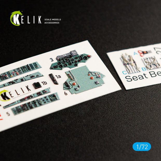 Interior 3D Decals Aircraft SU-27 (for Trumpeter Plastic Model Kit) KeliK K72040 Scale 1:72 Ukraine/USSR