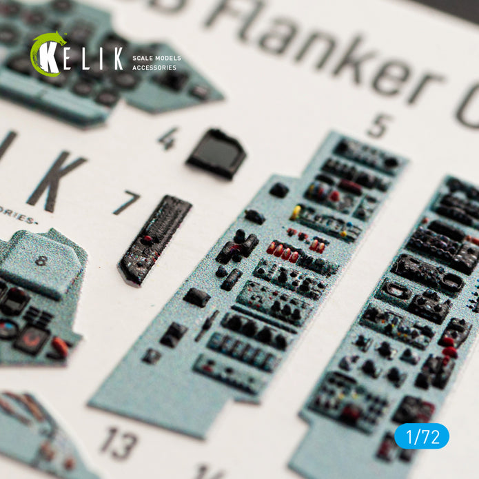 Interior 3D Decals Aircraft SU-27UB (for Trumpeter Plastic Model) KeliK K72041 Scale 1:72 Ukraine/USSR
