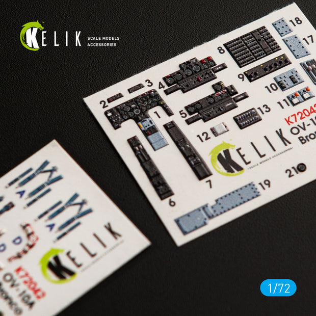 Interior 3D Decals Aircraft OV-10A "Bronco" (for ICM Plastic Model) KeliK K72042 Scale 1:72 USA
