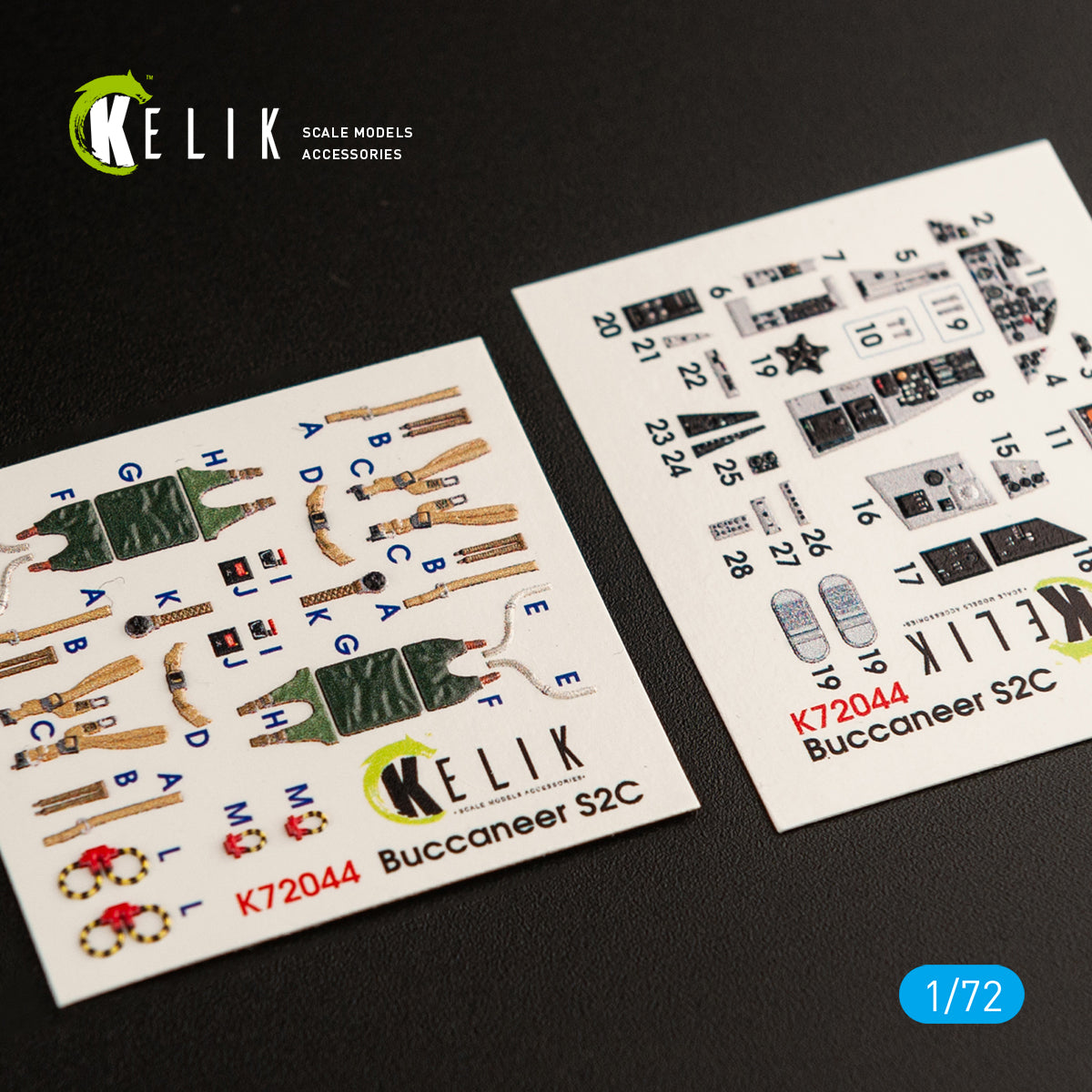 Interior 3D Decals Blackburn Buccaneer S.2C (for Airfix model kit) KeliK K72044 Scale 1:72 United Kingdom