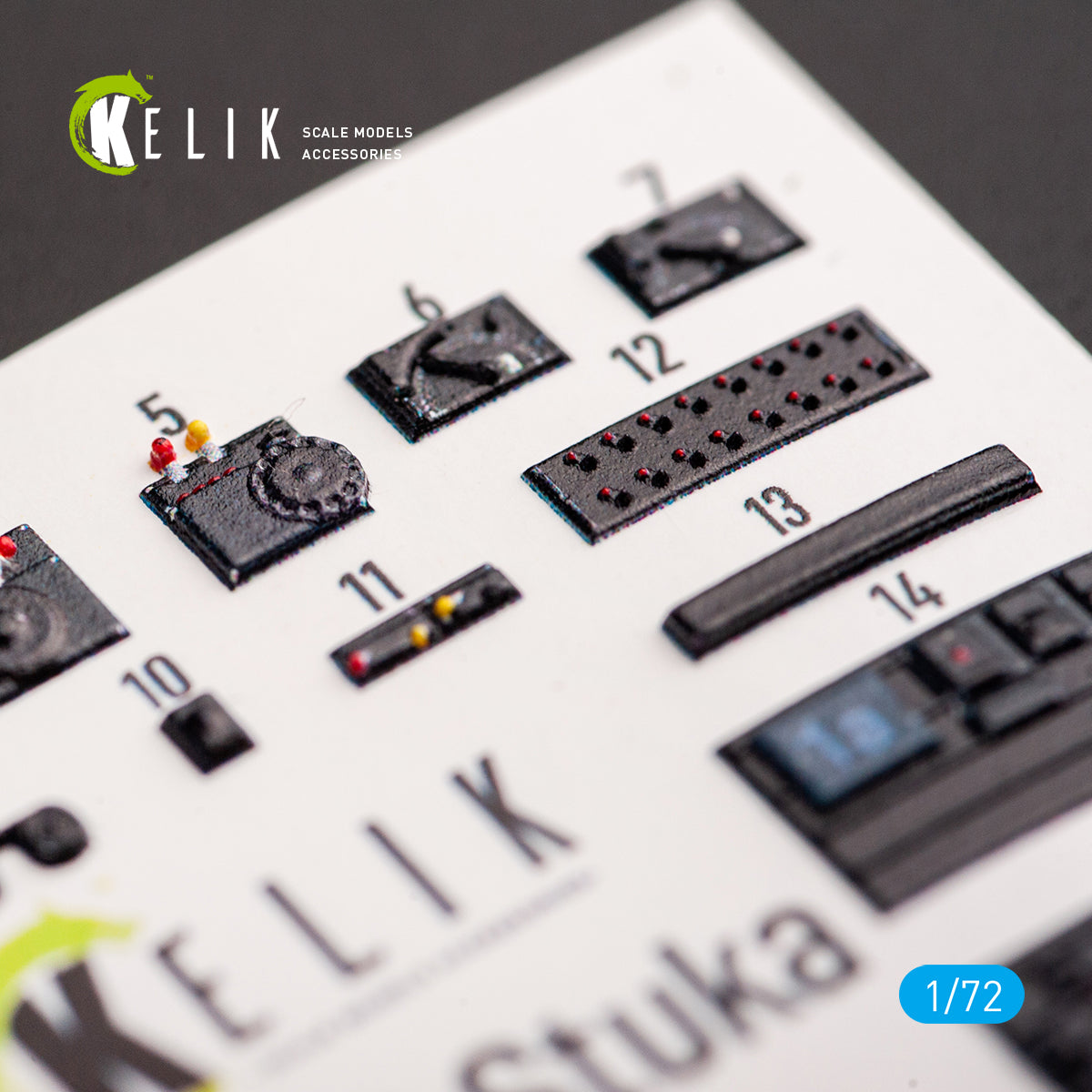 Interior 3D Decals Junkers Ju 87D-3 Stuka (for Special Hobby model kit) Scale 1:72 KeliK K72045 Germany (WW2)