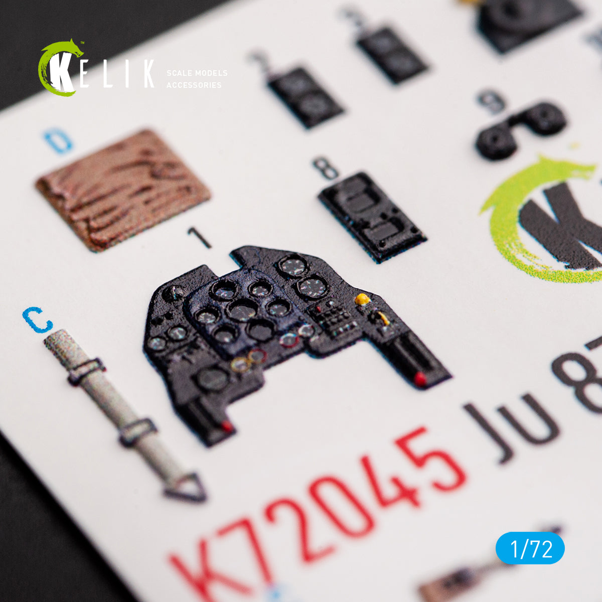 Interior 3D Decals Junkers Ju 87D-3 Stuka (for Special Hobby model kit) Scale 1:72 KeliK K72045 Germany (WW2)