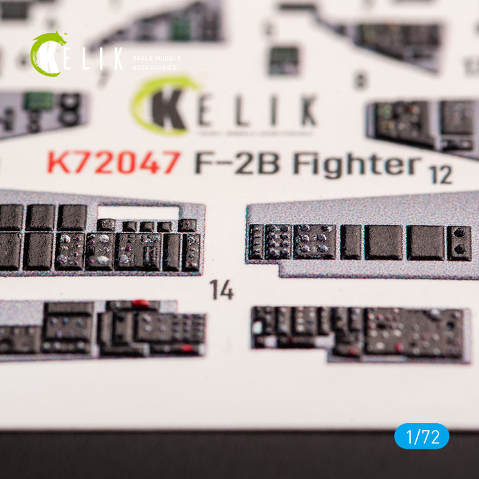 Interior 3D Decals JASDF F-2B Fighter (for FineMolds model kit) KeliK K72047 Scale 1:72 Japan