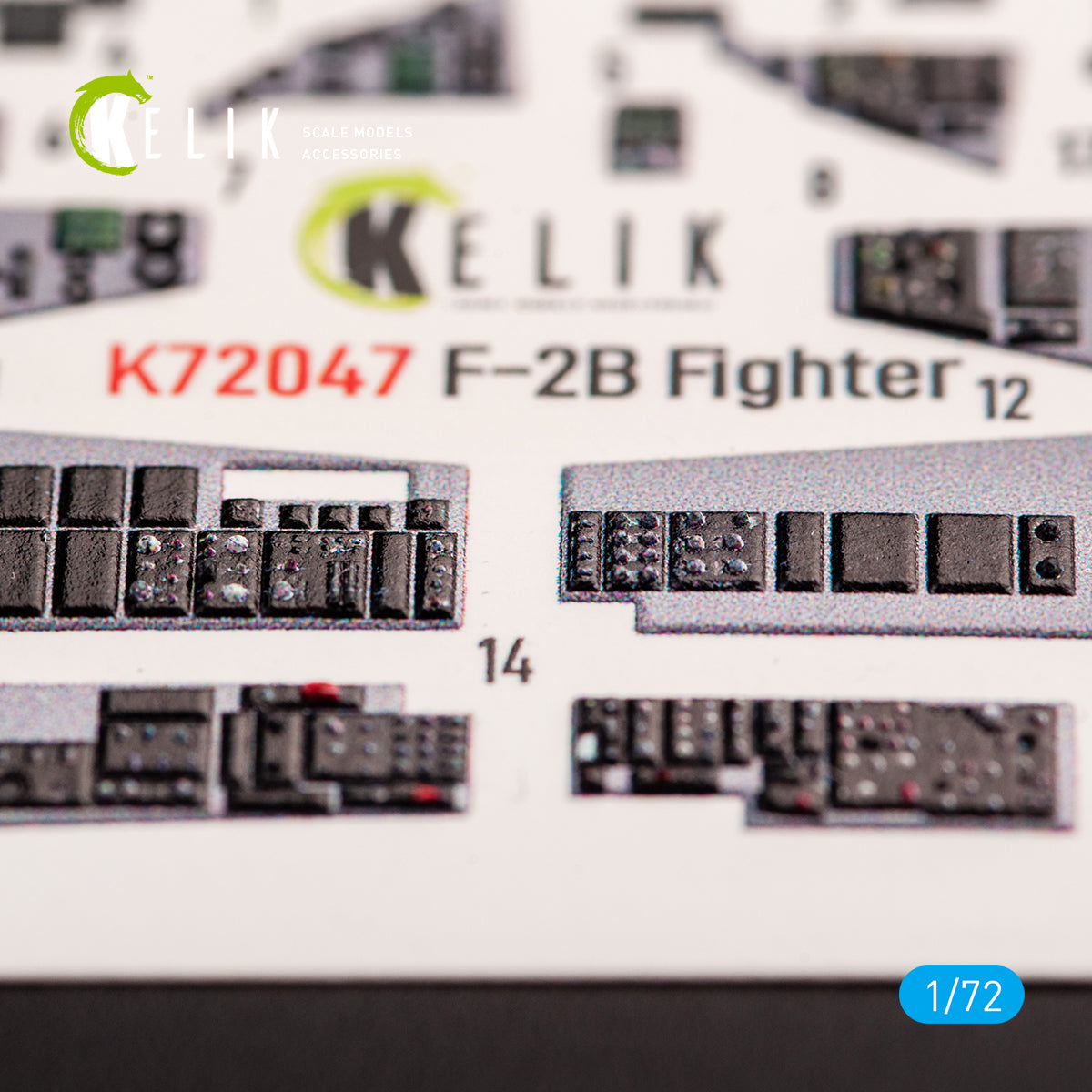 Interior 3D Decals JASDF F-2B Fighter (for FineMolds model kit) KeliK K72047 Scale 1:72 Japan