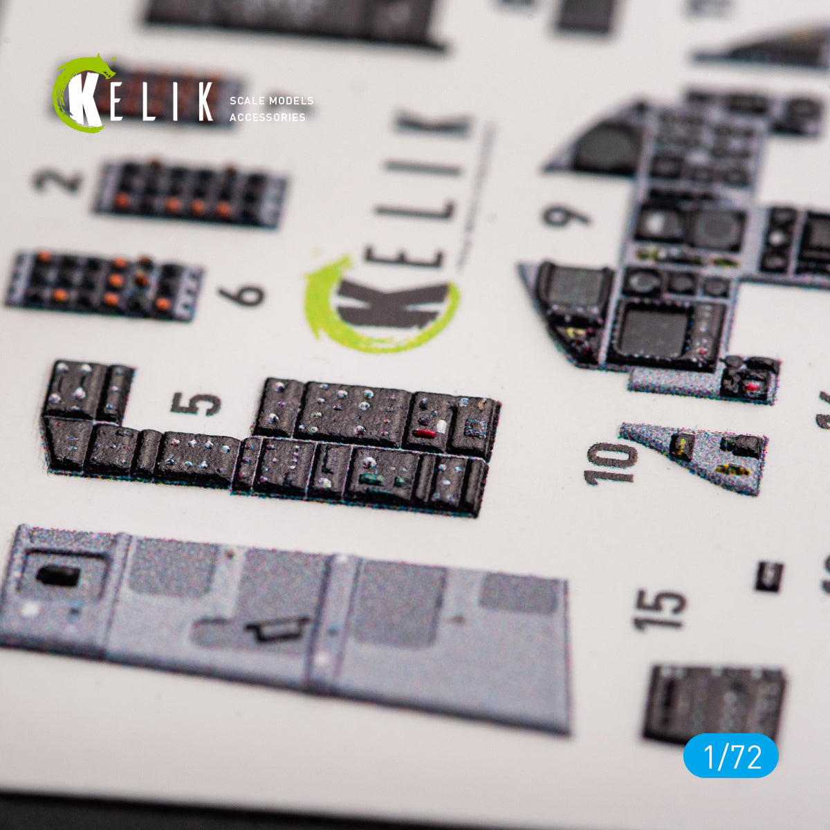 Interior 3D Decals F-15C MSIP II Eagle (for GWH model model kit) KeliK K72048 Scale 1:72 USA