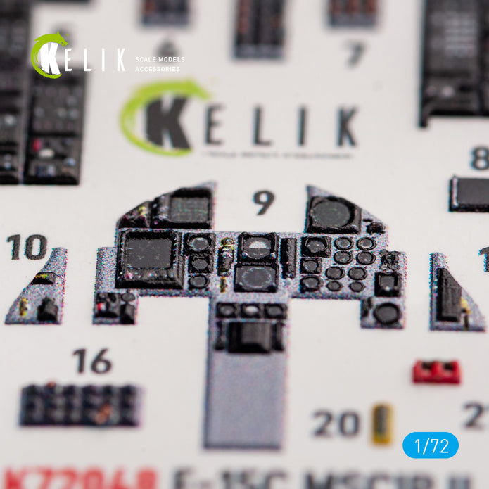 Interior 3D Decals F-15C MSIP II Eagle (for GWH model model kit) KeliK K72048 Scale 1:72 USA