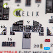 Interior 3D Decals F-15C MSIP II Eagle (for GWH model model kit) KeliK K72048 Scale 1:72 USA