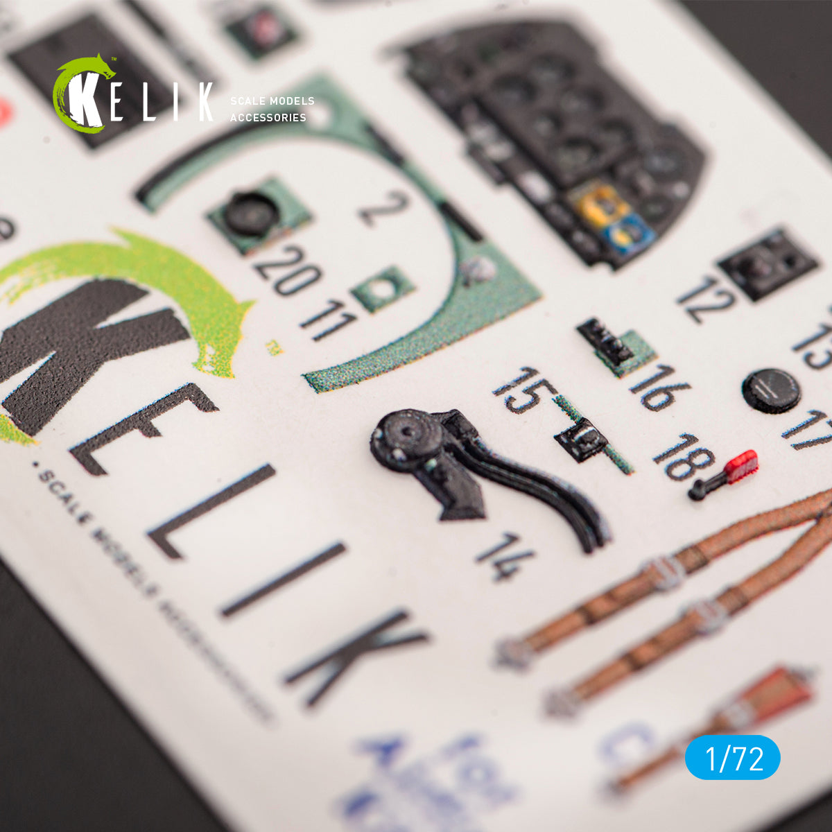 Interior 3D Decals Supermarine Spitfire F.Mk.22 (for Airfix model kit) KeliK K72050 Scale 1:72 United Kingdom (WW2)