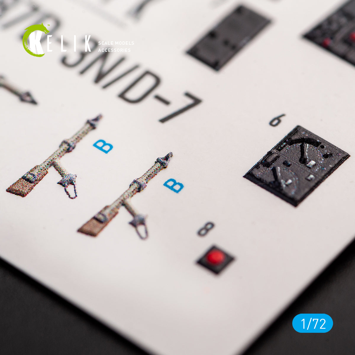 Interior 3D Decals Junkers Ju87D-3N/D-7 (for Fujimi/Hobby 2000 model kit) Scale 1:72 KeliK K72052 Germany (WW2)