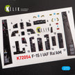 Interior 3D Decals Aircraft F-15I IAF Ra`am (for GWH model kit) KeliK K72054 Scale 1:72 Israel