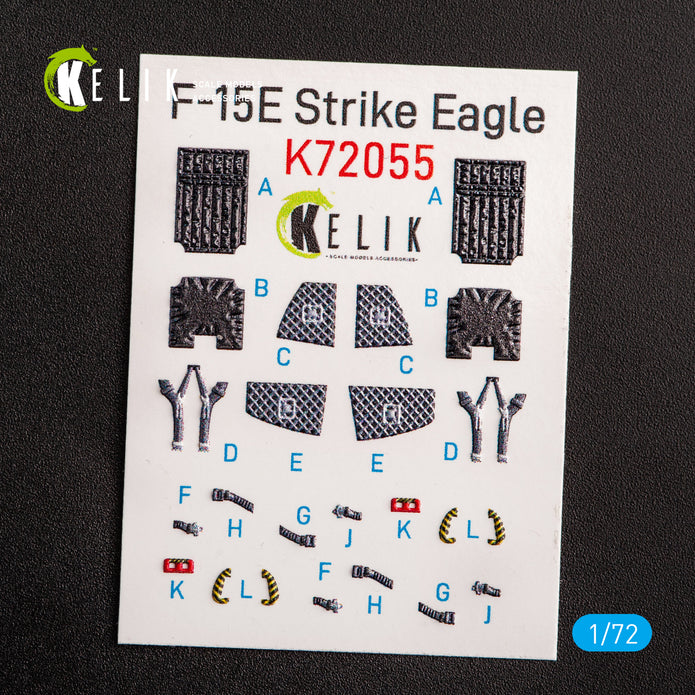 Interior 3D Decals Aircraft F-15E Strike Eagle (for Revell model kit) KeliK K72055 Scale 1:72 USA