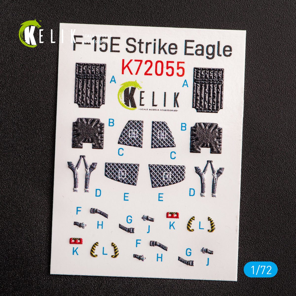 Interior 3D Decals Aircraft F-15E Strike Eagle (for Revell model kit) KeliK K72055 Scale 1:72 USA